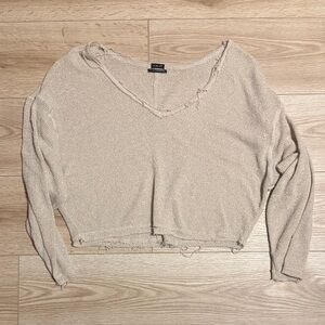 UO out from under long sleeve crop knit top size small